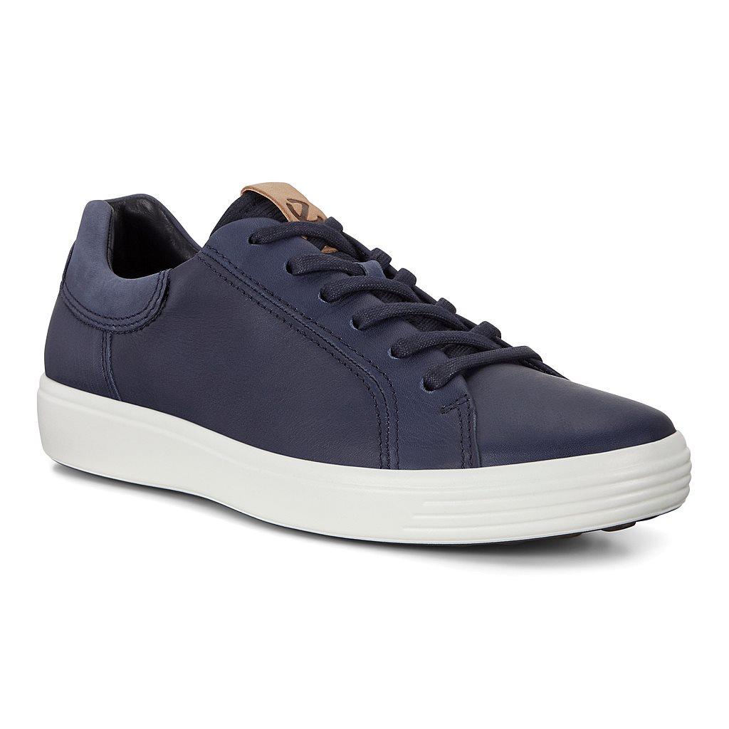 Ecco Soft 7 Mens Sneakers Blue - India FNW-169802